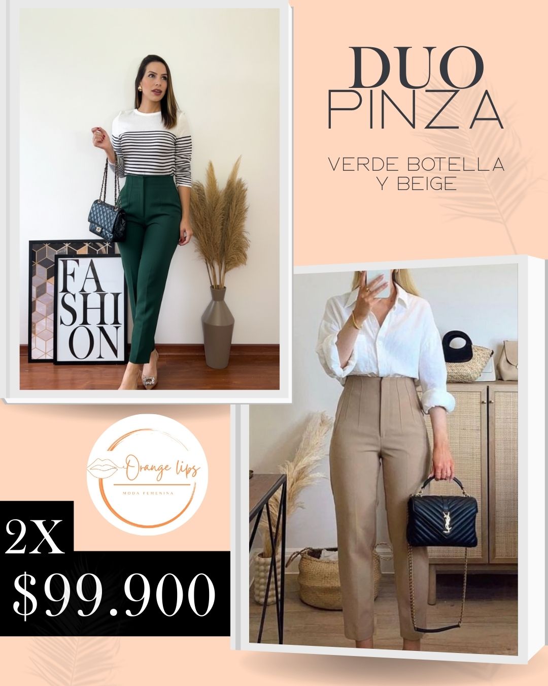 DUO PANTALON PINZA