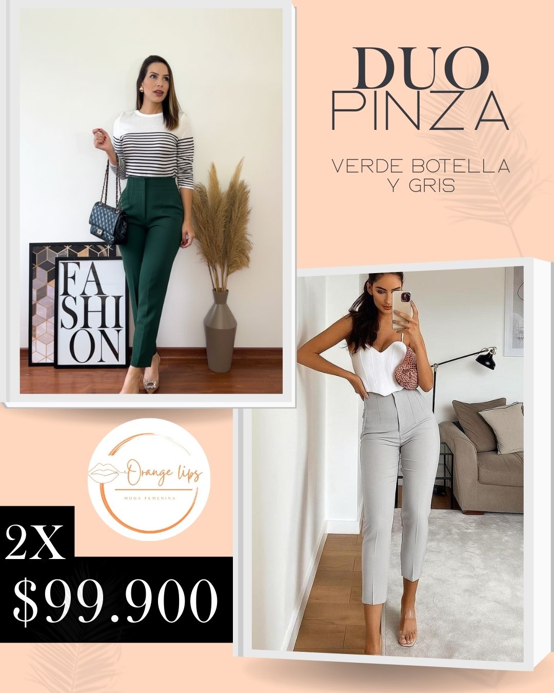DUO PANTALON PINZA