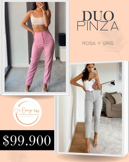 DUO PANTALON PINZA