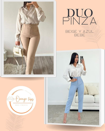 DUO PANTALON PINZA