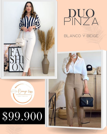 DUO PANTALON PINZA